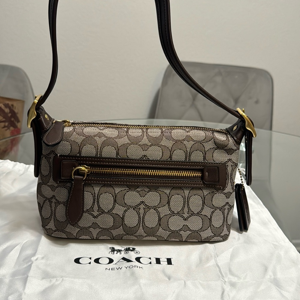 The Coach Demi Bag In Signature Jacquard Brass/Oak limited  re edition 2003